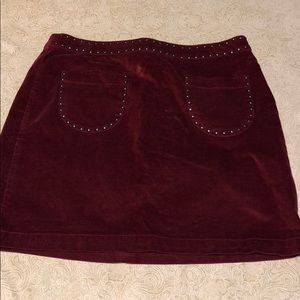 Maroon Studded Skirt